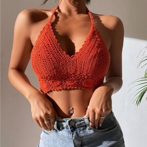 Knit halter top